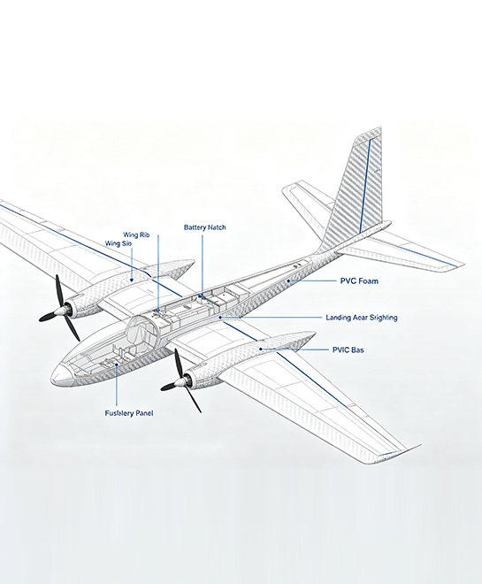 UAV Foam Core Solutions UAV foam core materials for lightweight drone composite structures